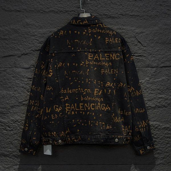 超希少!24FW バレンシアガ All-Overロゴ 偽物 デニムジャケット bax05565