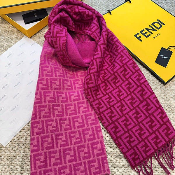 おすすめ フェンディ マフラー ストール ウール&カシミア FF ロゴ fea20219