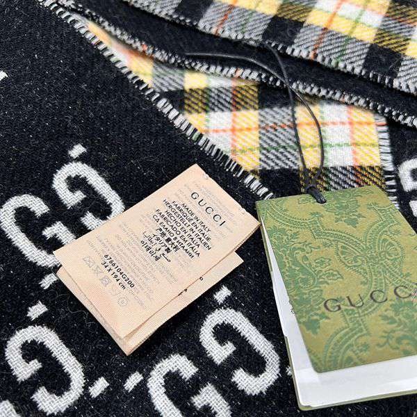 すぐ届 グッチ GGロゴ ウール マフラー パロディ gus45238