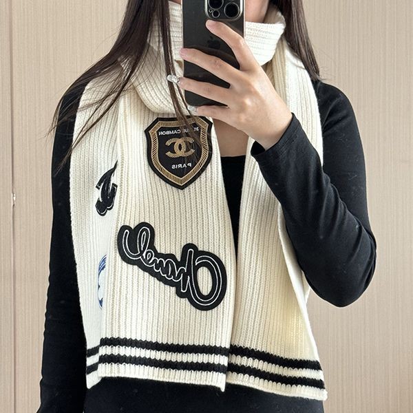 【スクールガール風が可愛い♪】シャネル CCロゴ ニットマフラー 激安 shx60129