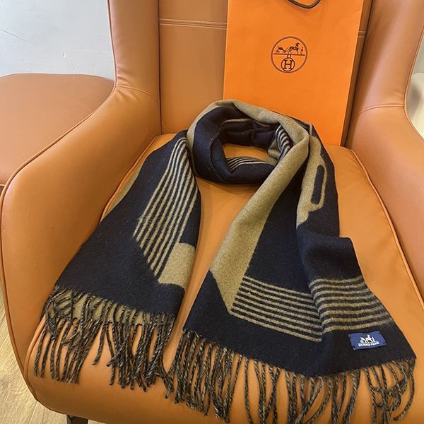 絶対欲しい!【エルメス】ストール 偽物 Casaque Sangle a Boucle カシミア フリンジ erj15225