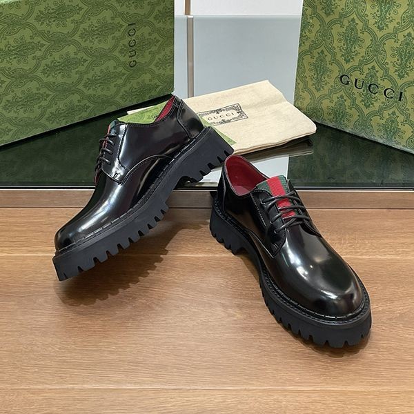 激安価格!完全必至 グッチ ウェブ メンズ レースアップシューズ 偽物 gum82512
