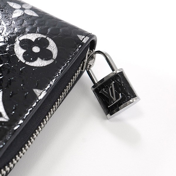 希少!すぐ届く!ルイヴィトン LV リザード ジッピーウォレット 南京錠付き N96955