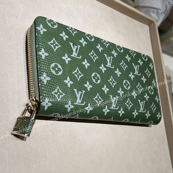 希少!すぐ届く!ルイヴィトン LV リザード ジッピーウォレット 南京錠付き N96955