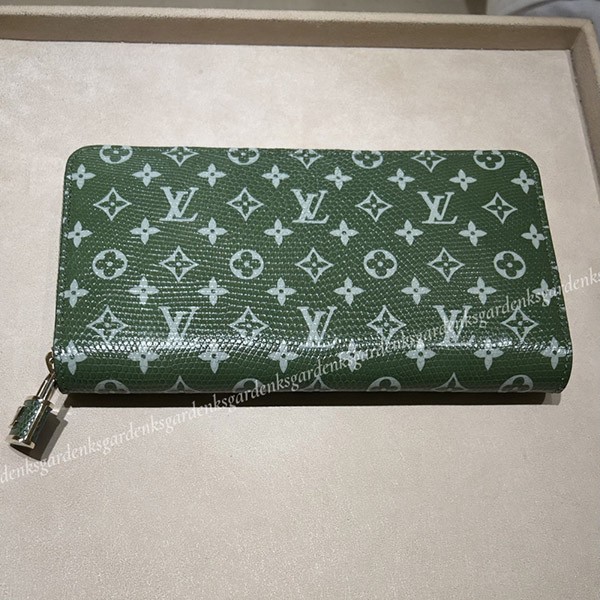 希少!すぐ届く!ルイヴィトン LV リザード ジッピーウォレット 南京錠付き N96955