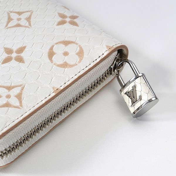 希少!すぐ届く!ルイヴィトン LV リザード ジッピーウォレット 南京錠付き N96955