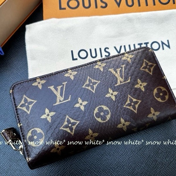 希少!すぐ届く!ルイヴィトン LV リザード ジッピーウォレット 南京錠付き N96955