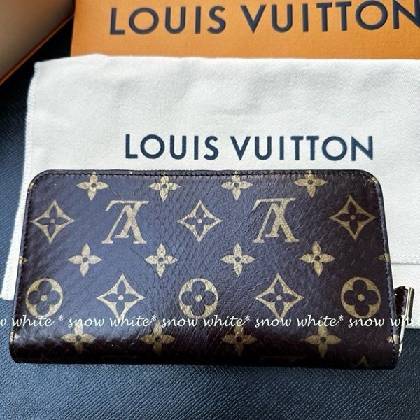希少!すぐ届く!ルイヴィトン LV リザード ジッピーウォレット 南京錠付き N96955