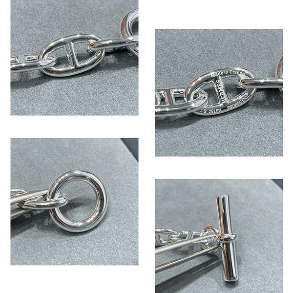 《大人気!》エルメス シェーヌダンクル ネックレス 偽物 GM シルバー H101263B00