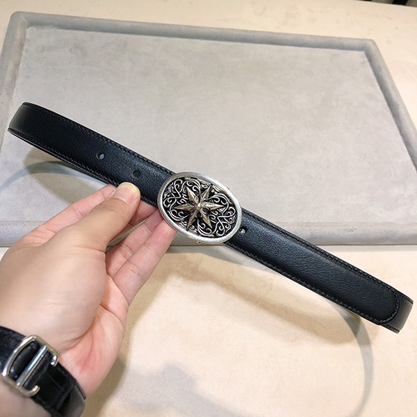 クロムハーツ 贋物 クロステイルモチーフバックルレザーベルト Kup03841