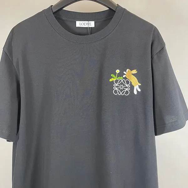 ロエベ リラックスTシャツ コピー コットン うさぎ ブラック lol20178