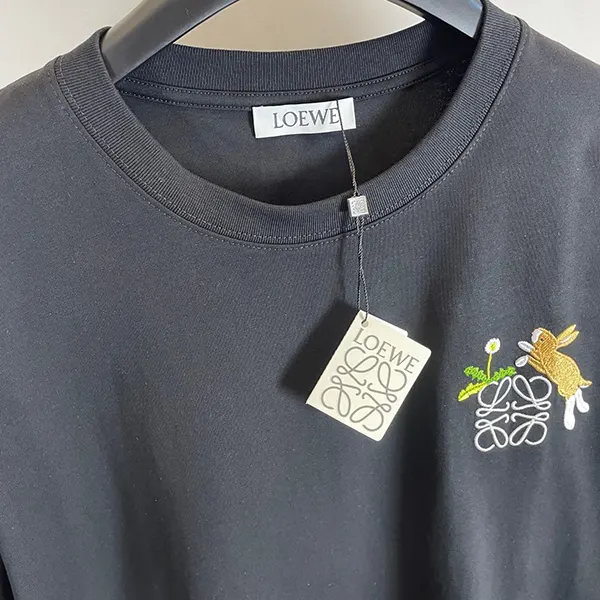 ロエベ リラックスTシャツ コピー コットン うさぎ ブラック lol20178