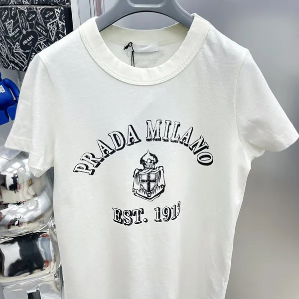 おすすめ プラダ プリント入り ジャージー Tシャツ コピー 半袖 pub16111