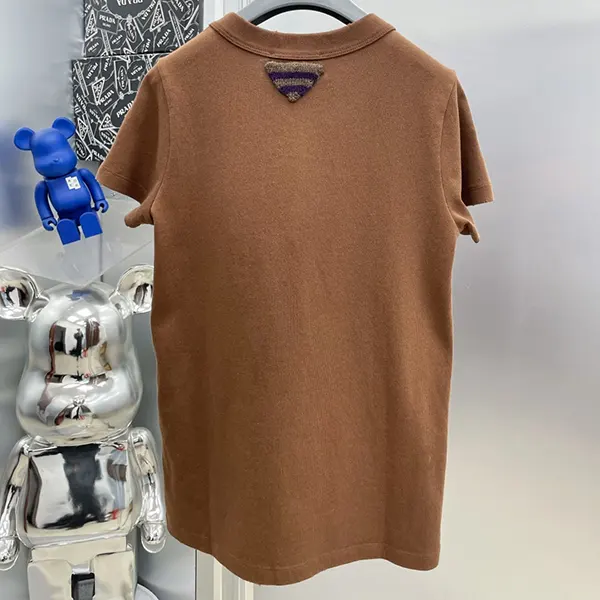 すぐ届く プラダ コットン クルーネック 半袖 プリントTシャツ puo10401