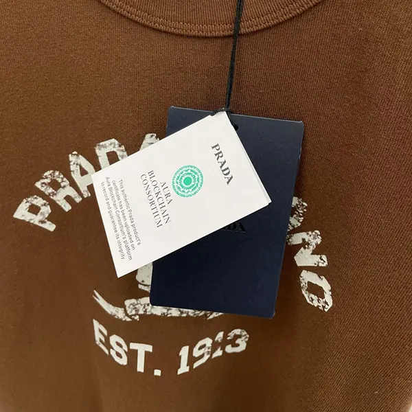 すぐ届く プラダ コットン クルーネック 半袖 プリントTシャツ puo10401