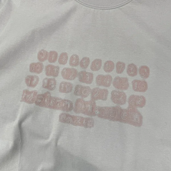 大人気!メゾン マルジェラ コピー NUMERIC LOGO クルーネック コットン Tシャツ S50GC0705
