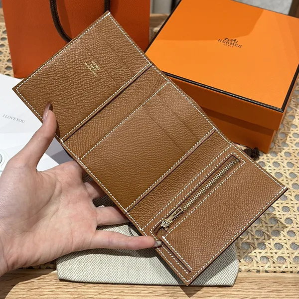 人気 エルメス Bearn べアン 偽物 コンビネ 財布 ゴールド H082875CC37