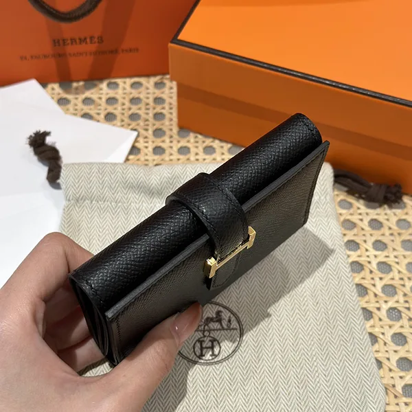 25絶対欲しい!エルメス Bearn べアン N級品 コンビネ 財布 ゴールド H082875