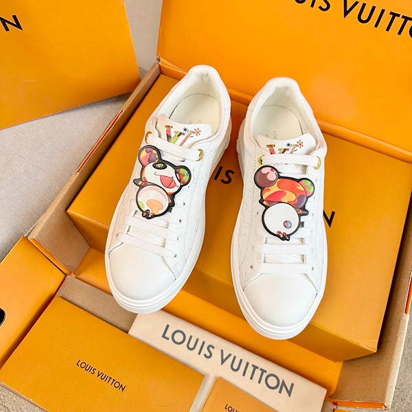 村上隆コラボ☆ルイヴィトン 偽物 LV × TM タイムアウトライン スニーカー 1AGZGQ