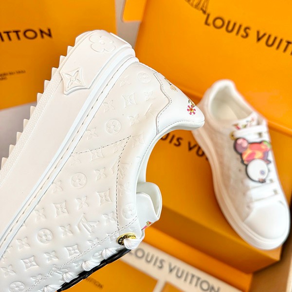 村上隆コラボ☆ルイヴィトン 偽物 LV × TM タイムアウトライン スニーカー 1AGZGQ