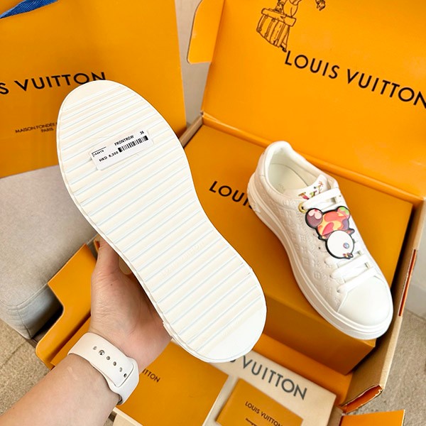 村上隆コラボ☆ルイヴィトン 偽物 LV × TM タイムアウトライン スニーカー 1AGZGQ