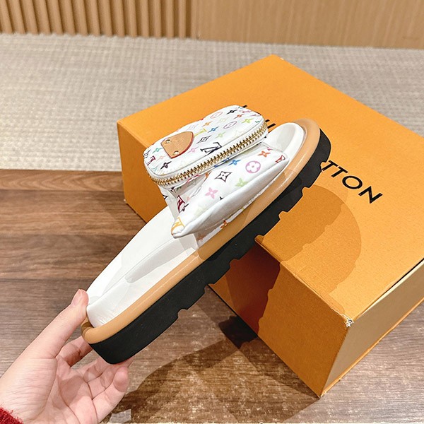 村上隆コラボ【ルイヴィトン コピー】LV × TM プールピロー ミュール 1AGVRH
