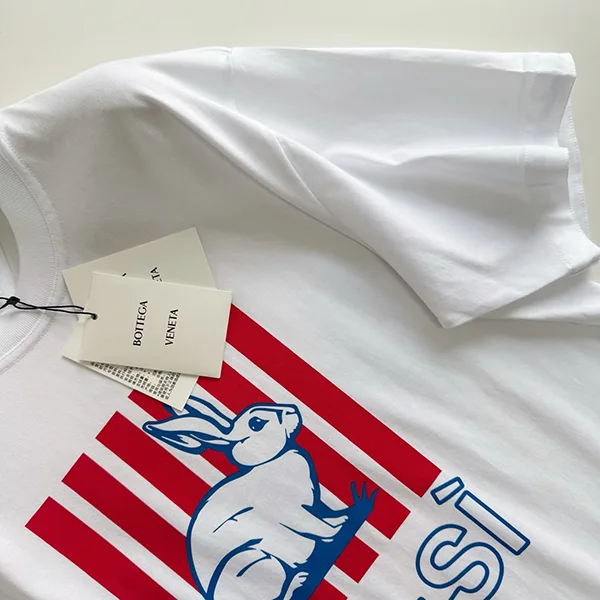 ボッテガヴェネタ コットン プリント ジャージー Tシャツ コピー 829793V5L909000