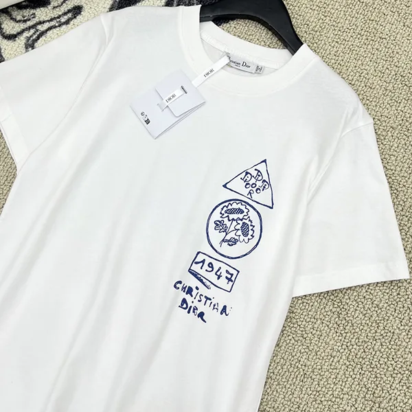 限定コラボ☆ ディオール AND HYLTON NEL Tシャツ リラックス フィット 583J696B0817
