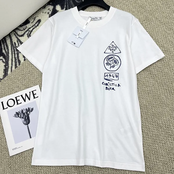 限定コラボ☆ ディオール AND HYLTON NEL Tシャツ リラックス フィット 583J696B0817