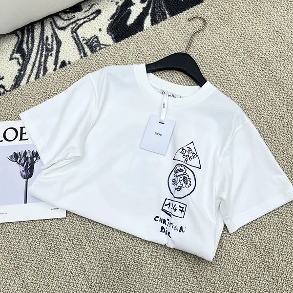 限定コラボ☆ ディオール AND HYLTON NEL Tシャツ リラックス フィット 583J696B0817