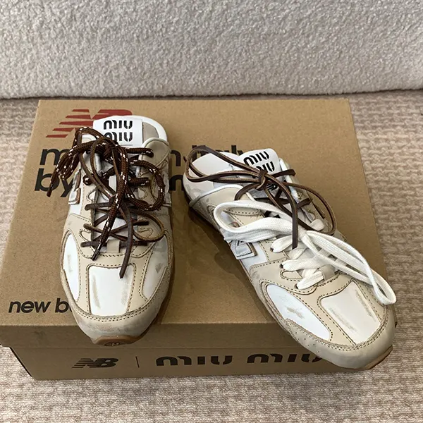 ミュウミュウ x ニューバランス n級品 530 SL レザー スニーカー myt39186