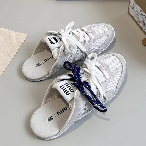 ミュウミュウ x ニューバランス コピー 530 SL faded suede ミュール myx55580