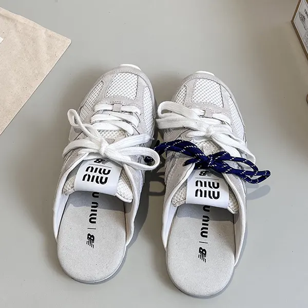 ミュウミュウ x ニューバランス コピー 530 SL faded suede ミュール myx55580