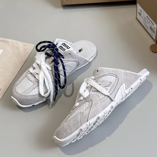 ミュウミュウ x ニューバランス コピー 530 SL faded suede ミュール myx55580