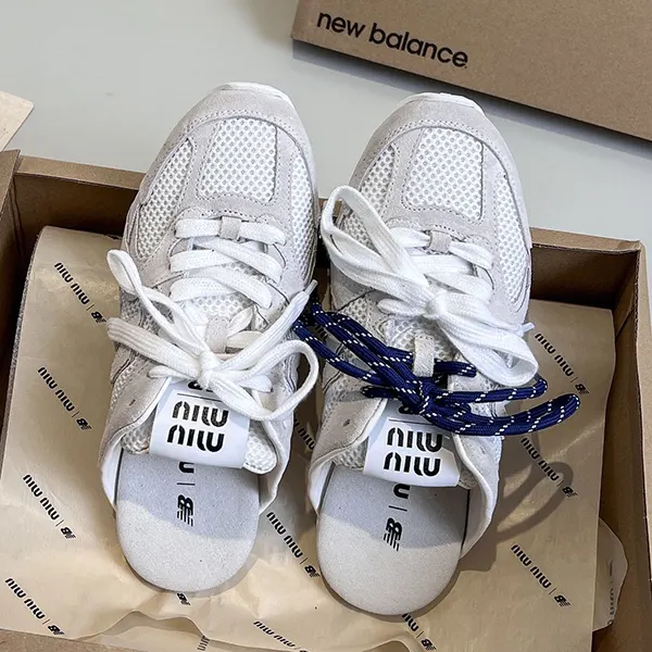 ミュウミュウ x ニューバランス コピー 530 SL faded suede ミュール myx55580