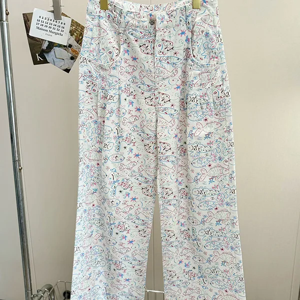 【色鮮やかさかなモチーフプリント♪】シャネル デニムパンツ 偽物 P78788
