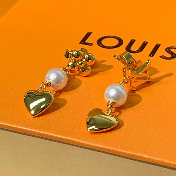 ルイヴィトン ピアス パンダント LV ハート レプリカ M01011