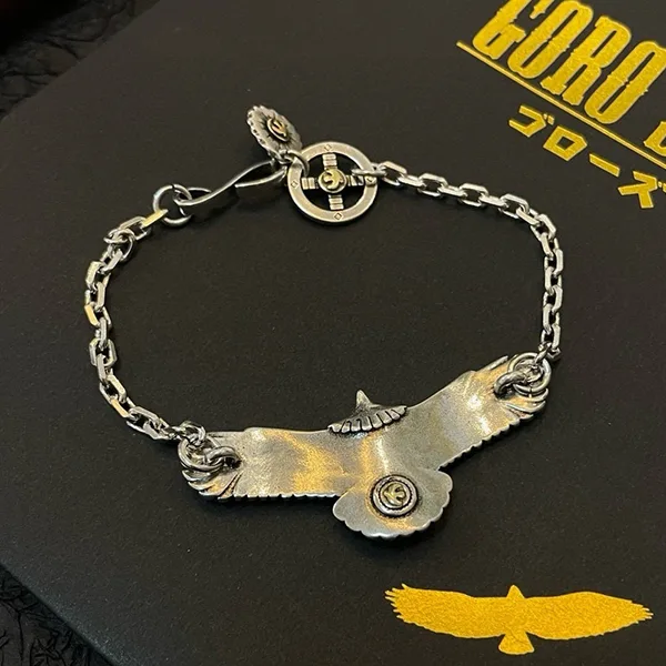 使い勝手良しゴローズ ブレスレット コピー シルバー925 王道特大ターコイズ イーグル gok03936