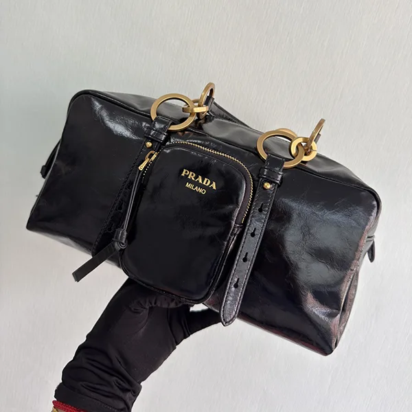 プラダ レザー トップハンドル ショルダーバッグ 1BB138
