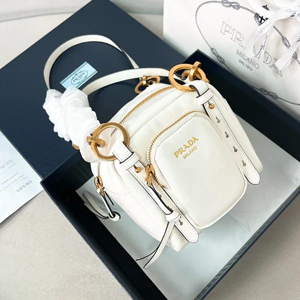 プラダ Dangle レザー トップハンドル ミニバッグ 1BB1372CYR