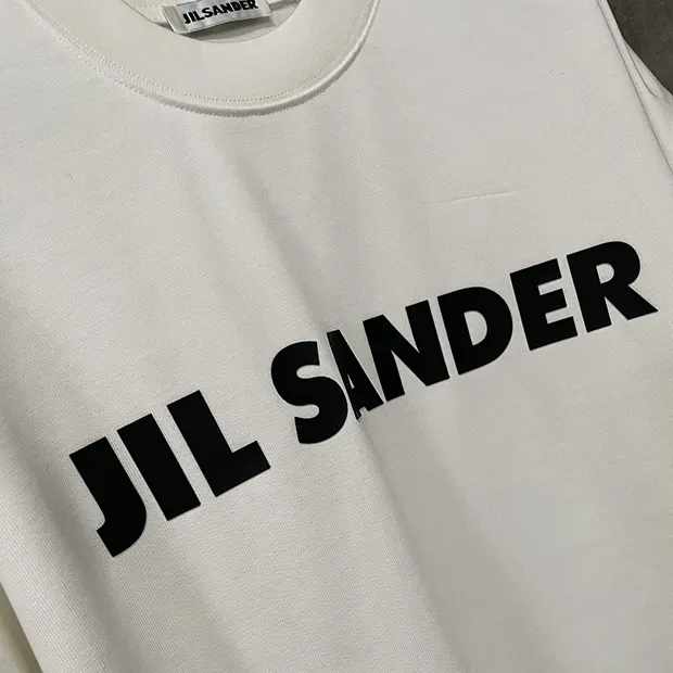 ジルサンダー ロゴプリント入りコットンジャージーTシャツ コピー ホワイト Jii34356