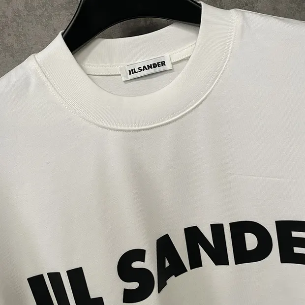 ジルサンダー ロゴプリント入りコットンジャージーTシャツ コピー ホワイト Jii34356