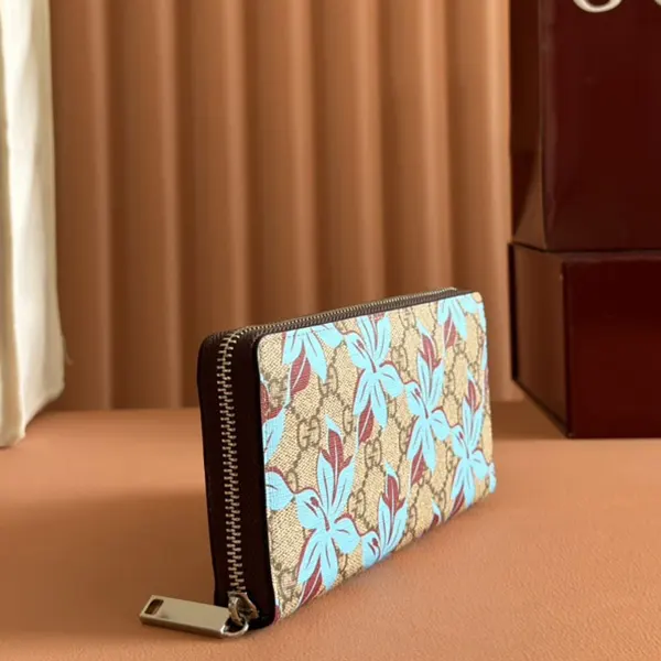 グッチ フラワー 花柄 ファスナー ウォレット 長財布 パロディ guc56275