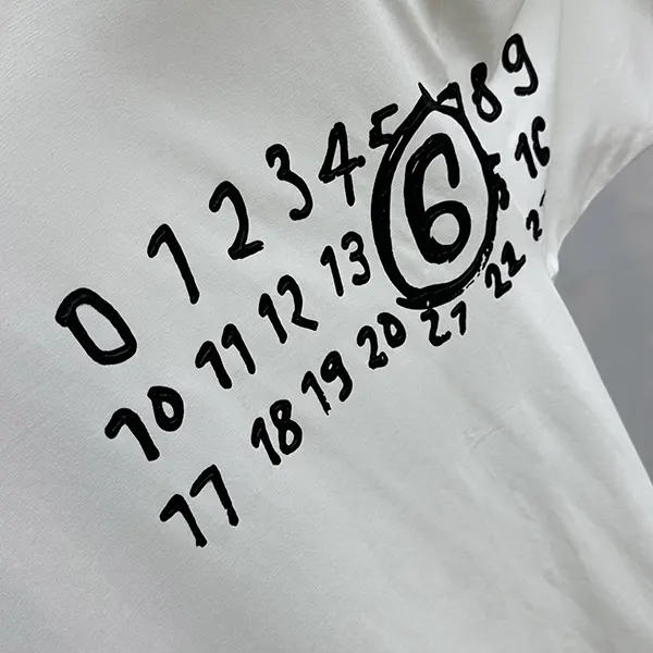 エムエムシックス ニューメリック コットン Tシャツ Maj58784