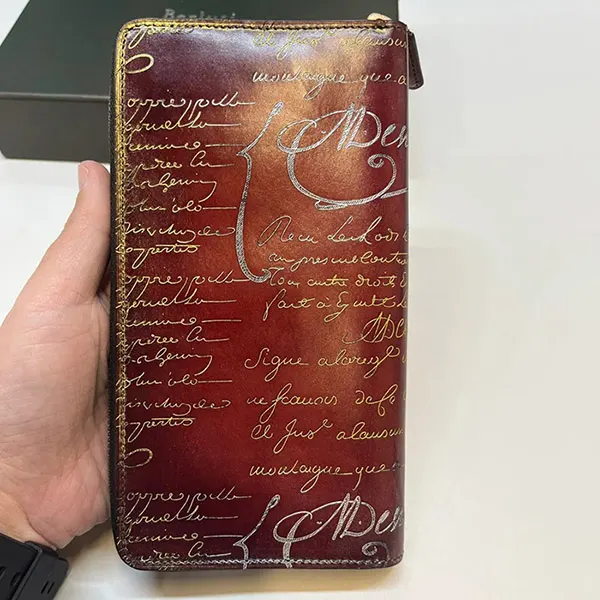 ベルルッティ 長財布 イタウバ レザー ラウンドファスナー カリグラフィー