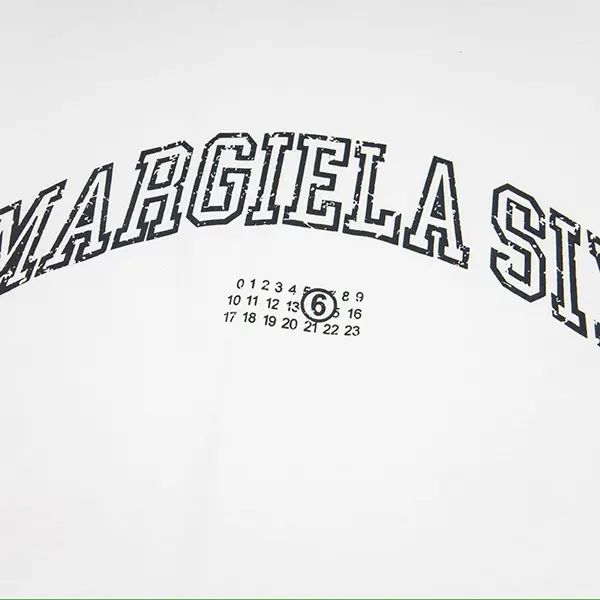 高品質 エムエムシックス バーシティプリント Tシャツ Mat95233