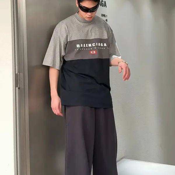 大人気!バレンシアガ Tシャツ コピー ロゴ 半袖 ブロック bab02265