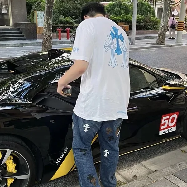 超人気状態!【クロムハーツ 】トリプルクロス Tシャツ N級品 半袖 Kut74547