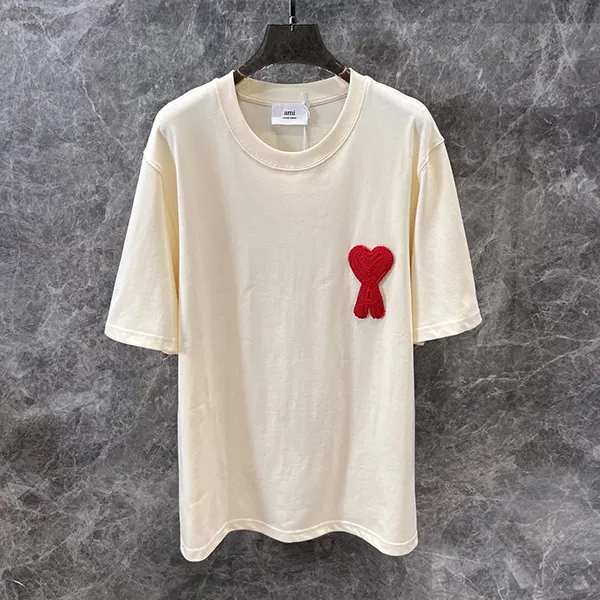 アミ パリス■オーガニックコットンパッチ Tシャツ 偽物 HTS065