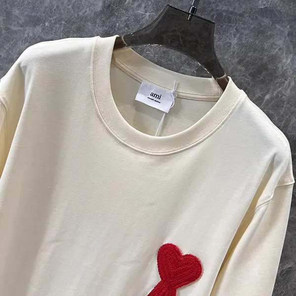 アミ パリス■オーガニックコットンパッチ Tシャツ 偽物 HTS065